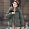 Yalu Damen Verdickte Winter Steppjacke mit Kunstfellkragen
