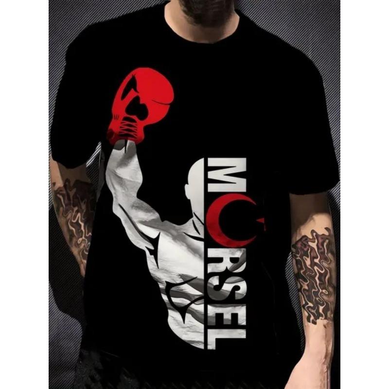 3D Printed Fashionable Breathable Comfortable Summer Casual Plus Size Men's T-shirt