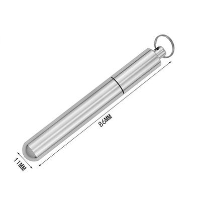 Tragbare Zahnstocherbox mit Schlüsselanhänger, Metall-Zahnstocherhalter für Outdoor-Reisen, Multifunktionale Zahnstocherflasche