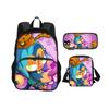 Bloons TD 6 round front bag backpack pencil case shoulder bag 3Pcs Set game printing kindergarten primary school boys and girls