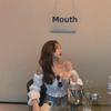 Spring/Summer 2024 Women's Puff Sleeve One-Shoulder Crop Top