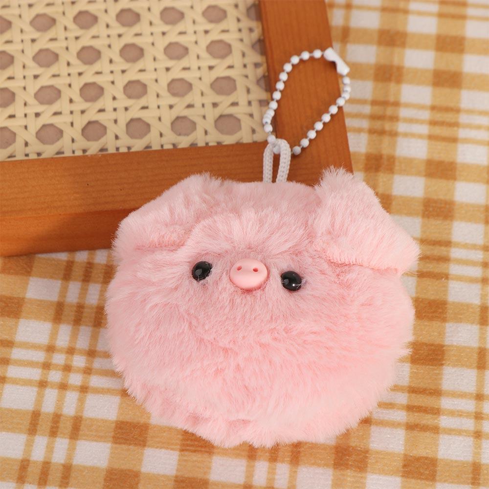 Soft Plush Small Pig Head Plush Pendant Small Pig Head Plush Pig Keychain  Female Lady Girl