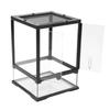 Reptile Glass Terrarium Tank Multipurpose Escape Proof Transparent Breathable Reptile Split