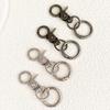 Electroplated Zinc Alloy Spring Buckle Keychain - DIY Openable Round Ring Accessory
