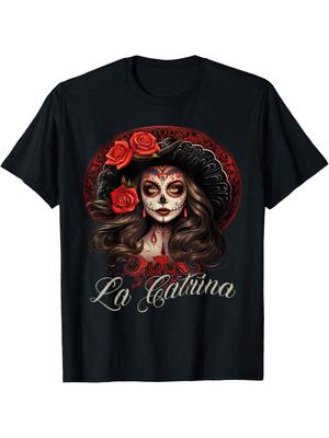 La Catrina Dress Stylish Day Of The Dead Costume La Catrina T-Shirt