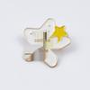 Inspirational Chinese Character Cartoon Brooch: Study Encouragement Enamel Badge for Backpack