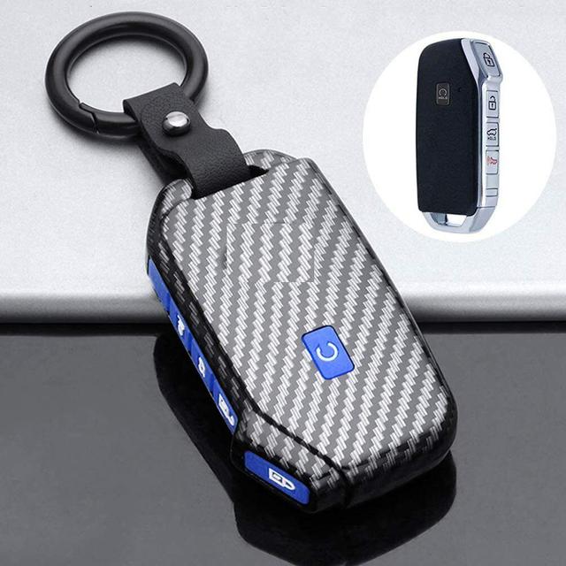 Carbon ABS Key Fob Cover Case for Kia Remote Case Holder K5 Sportage Stinger Forte