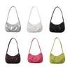 Pleated Crescent Bags Handbags Shoulder Bags for Women Lady Purse Underarm Bag