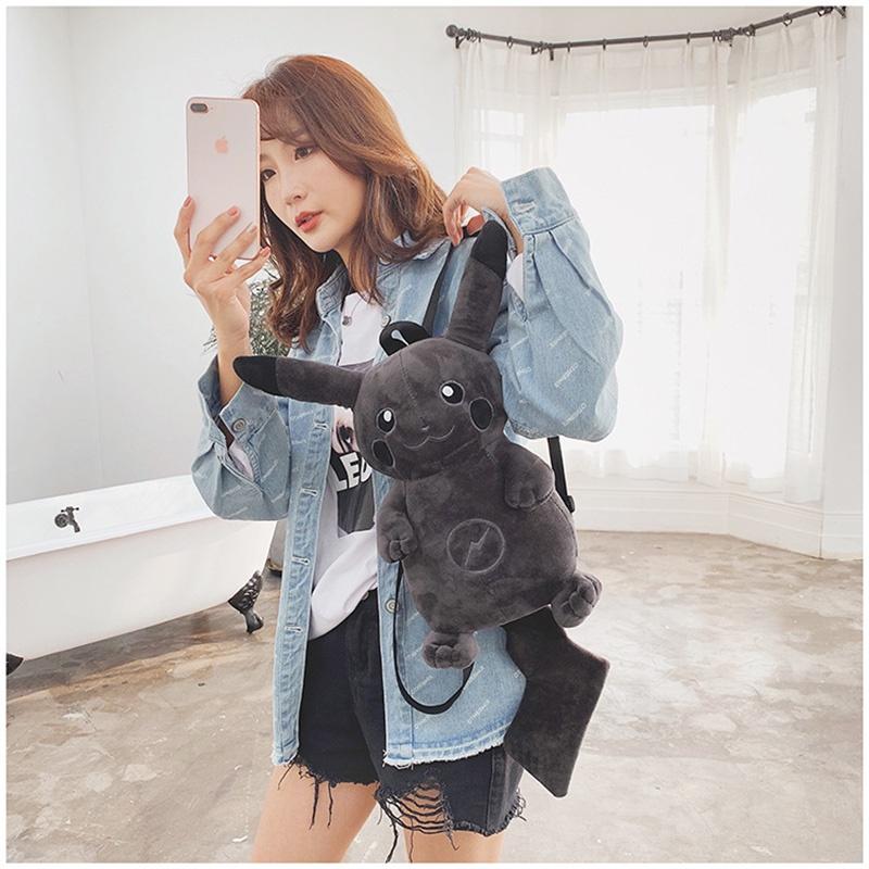 Cute Cartoon Pikachu Plush Backpack For Students