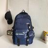 Schoolbag Japanese ins Tooling Style School Bag Male Large Capacity Junior High School Student Backpack Cool College Student Couple Backpack