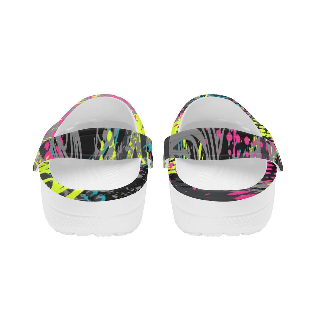 Women Men EVA Garden Clogs Printed Lightweight Breathable Slip On Shoes Beach Pool Bathroom Home Summer Wear Pool Shower Use