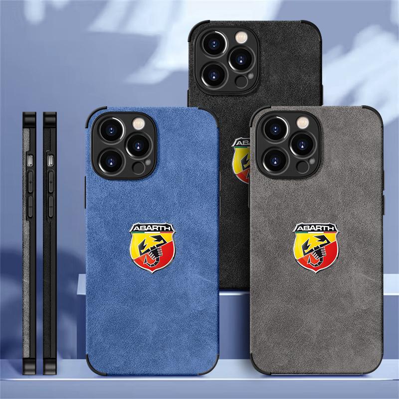 For Fiat Abarth Logo Car Phone Case Soft Cover for iPhone 16 Pro 11 12 ijn5 13 14 Pro 15 Pro Max 7 8 Plus XR XS MAX Accessories 5ijn