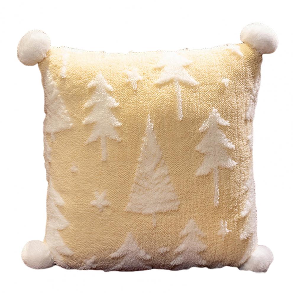 Holiday Home Decoration Plush Christmas Tree Pillow Festive Christmas Tree Plush Pillow Stuffed Throw for Holiday