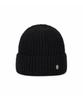 Bajal Va Curved Oval Metal Washed Beanie Black