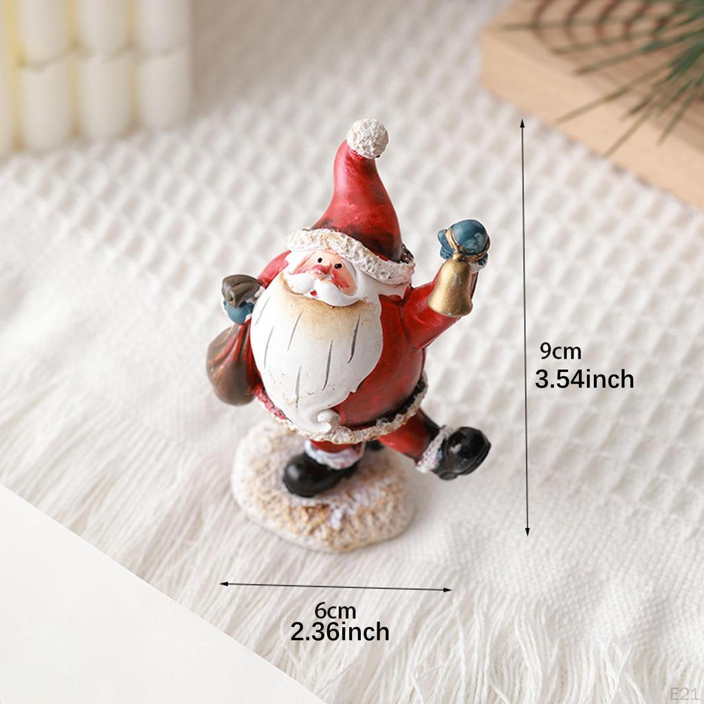 Entzückende Weihnachtsfigur, Sammler-Winterskulptur, Kleine Schreibtischdekoration aus Kunstharz, Ideal