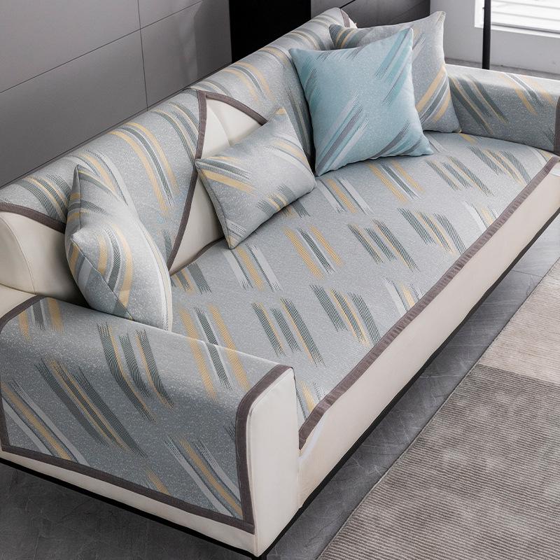 Подушка для дивана Лето Лето Лето Лето Лето Коврик Подушка Нескользящая Гостиная Универсальная подушка сиденья Ледяной шелк Чехол для дивана Ткань 60*60cm