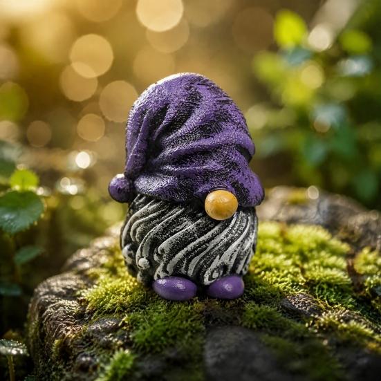 Ornamenti per Giardino Festivi Cappello Colorato Gnomo Statua in Resina, Statuetta Nano Senza Volto con Cappello Rugoso, Decorazione per la Casa Curativa Ornamento Impermeabile,