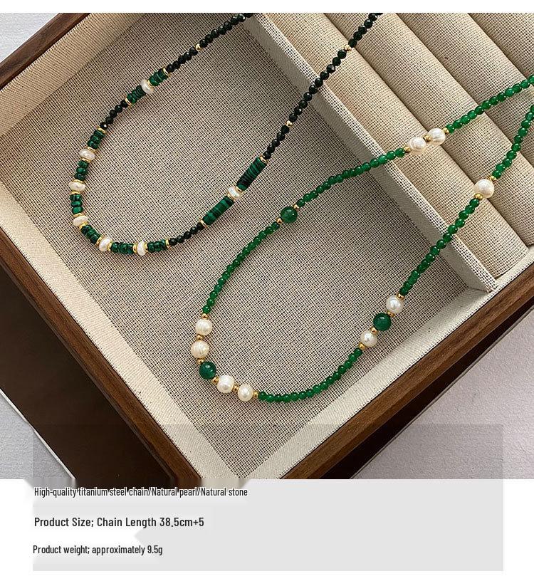 Collier de perles d'agate 2025: Nouveau Collier Ras du Cou Perle Porte-Bonheur Style Chinois, Design de Niche Luxe Léger, Chaîne Clavicule pour Femme