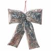 Sequin Decor Tree Ornament Shiny Surface Bow Pendant Easy Hang Christmas Bow  Festive Display