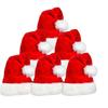 Fluffy Red Santa Hats Set with Plush Brim and Liner for Adults Men Women Christmas New Year Party Supplies and Gifts Xmas Hats