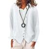 Irregular Single-breasted Women Shirt Turn-down Collar Skin-friendly Long Sleeve Solid Color Loose Blouse Ladies Clothing