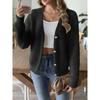 Women S Faux Fur V Neck Long Sleeve Single Button Short Cardigan Coat