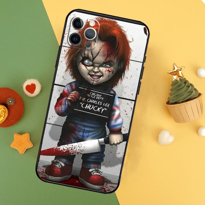 

Chucky Doll Horror Movie Phone Case For iPhone 17 Pro Max 17Air 16E 15 14 13 12 11 16 Pro Max Mini Shockproof Cover iPhone 17 Air