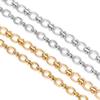 1 Meter Stainless Steel Oval Handmade Punk Chains DIY Hip Hop Men Necklaces Findings Bracelets Supplies Jewelry Earrings Making