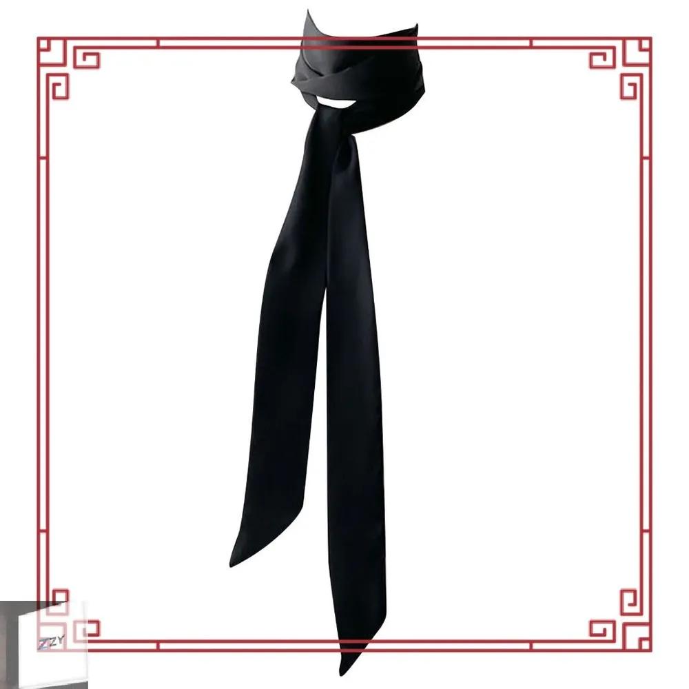 

Color Silk Scarf, French Elegance, Neckerchief, Dress, Bow Accessory, Thin Headband, Bag Tie Ribbon One Size