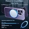 Coque iPhone 14 Pro aimantée MagSafe,verre trempé,protège-caméra,antichoc TPU bumper,transparent,anti-jaunissement,Hard PC Back