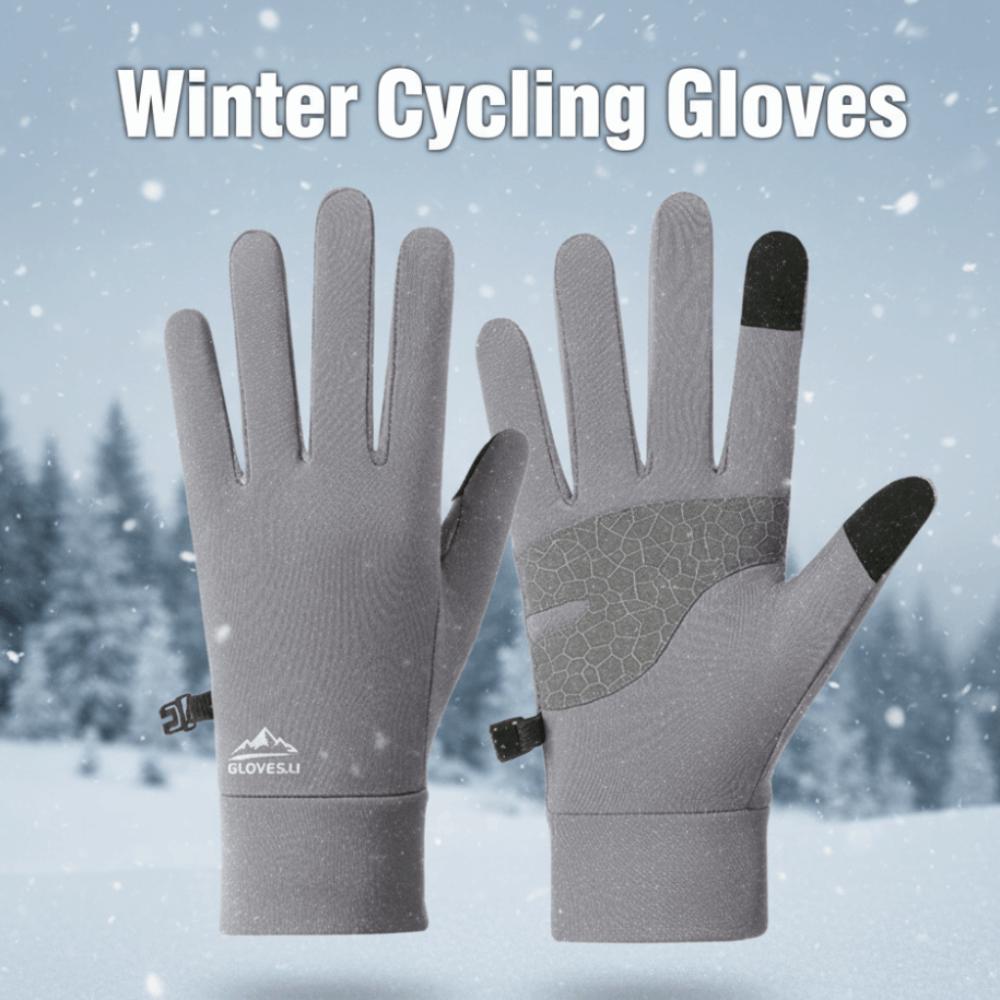Lock Buckle Winter Cycling Gloves  Warm Outdoor Gloves  Cycling Equipment