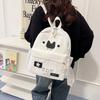 Süßer Punktmuster-Nylon-Schulrucksack mit atmungsaktiven Trägern für Teenager und Erwachsene