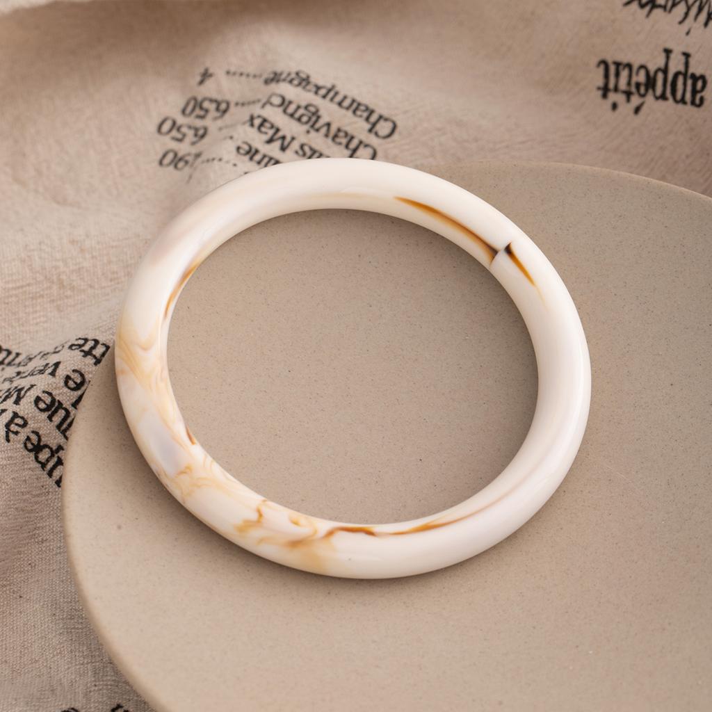Retro Medium Plain Circle Smudge Round Bracelet Simple Temperament Acrylic Bracelet Niche Design Jewelry