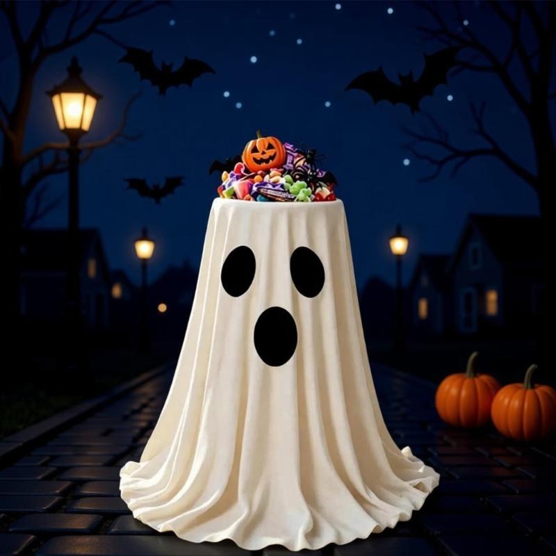 Halloween Treat Display Bowl Specters Candy Dish for Entry Tables and Party Setups, Open Top Server for Small Snacks