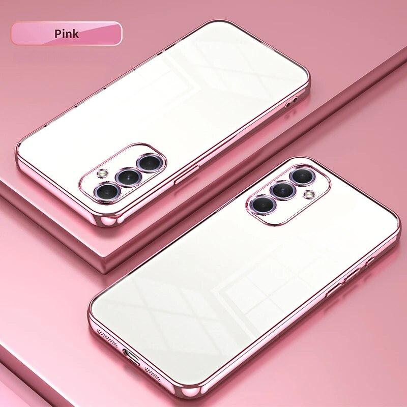 Clear Plating Case For Samsung Galaxy A55 A35 A25 A15 A05 A05S A14 A54 A34 A24 A04S A53 A13 A23 A33 A52 A72 A12 Soft Back Cover