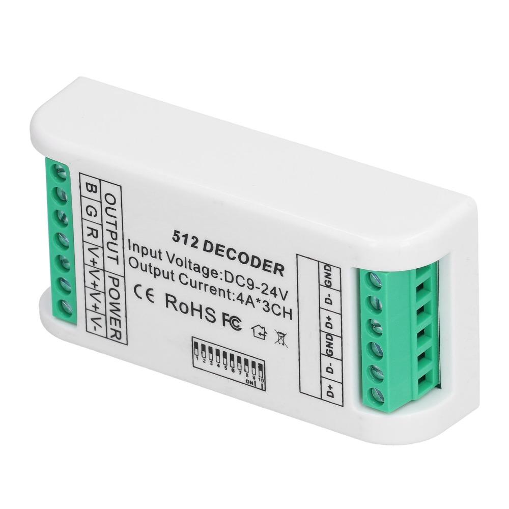 9‑24V DC LED Decoder Controller Plastic Material RGBW Decoder Easy RGB Controller  LED Strip Light