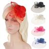 Bridal Tiara Photo Party Party Black Feather Flower Big Mesh Veil Hair Accessories Hairpin