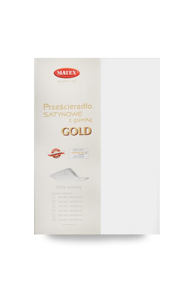 Satin Fitted Sheet 120x200x25, White_01, Matex