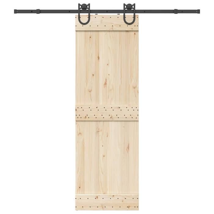 VidaXL Sliding Door Hardware Kit 200 Cm Steel Black, Sliding Door Hardware, Door Roller 4009733