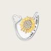 European & American Minimalist Rotatable Sunflower Ring for Women