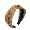 1PC Straw Weaving Cross Knotted Headband Women Girls Handmade Hair Hoop Hand-woven Wide Head Band Lady Braided Hair Accessories