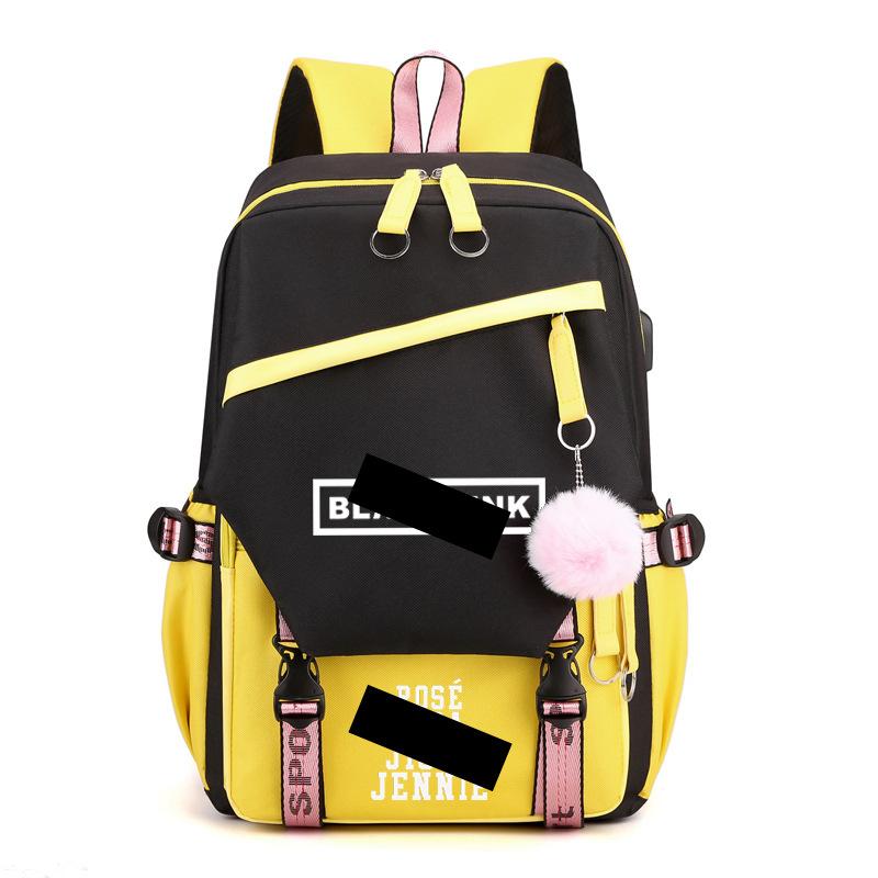 Blackpink Korean Girl Group Peripheral Printed Backpack Casual Middle School Student Schoolbag