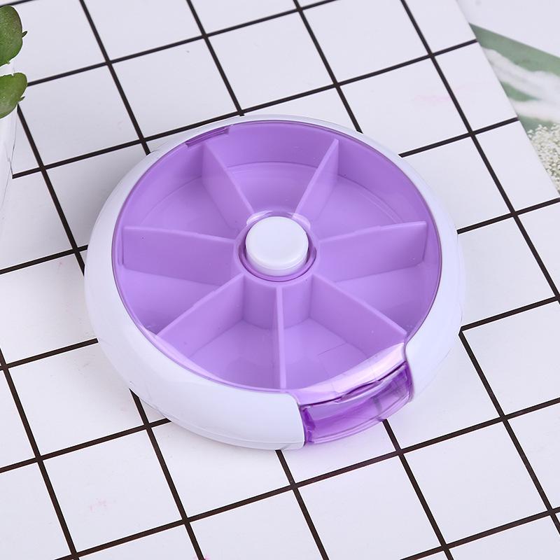 Portable 7-Day Rotating Mini Medicine Box with Customizable Logo