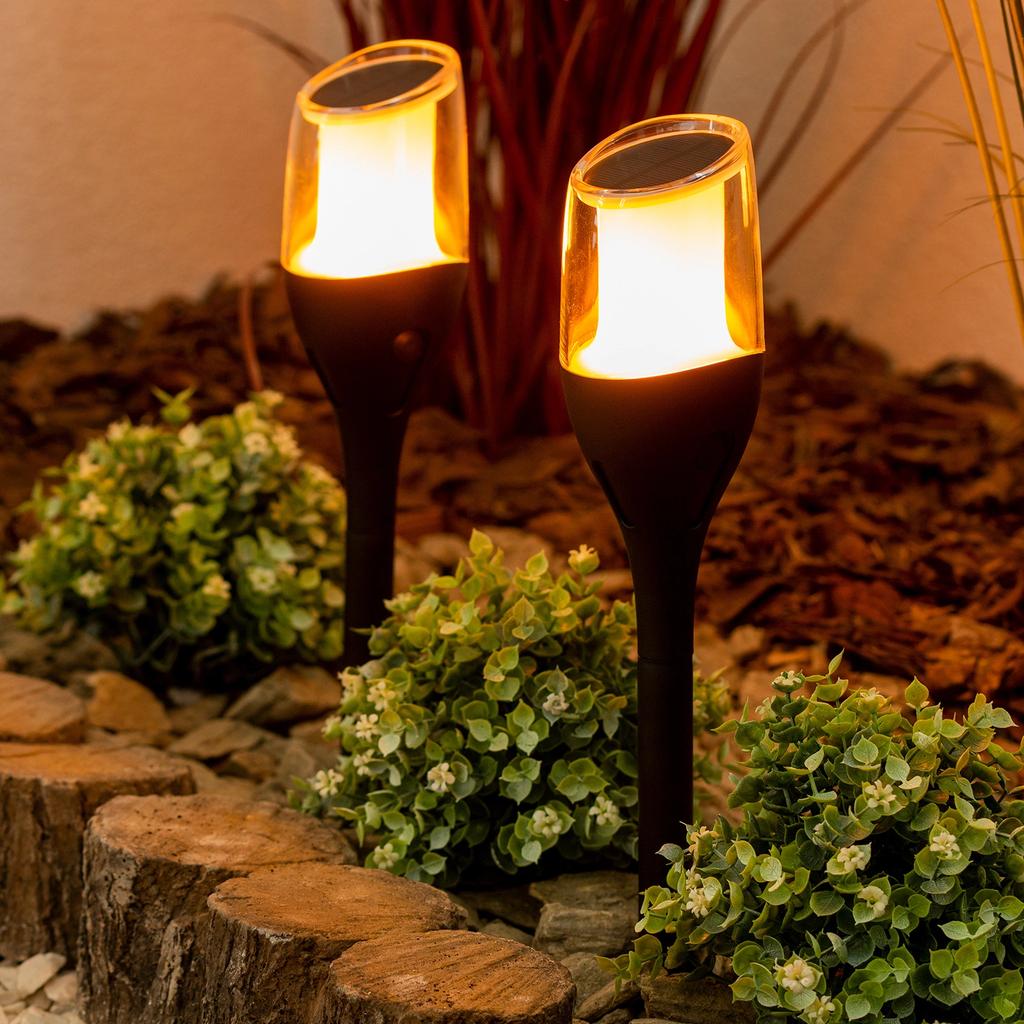 Lámpara LED de Jardín Solar Ignis, Efecto Llama, Integrada, Exterior