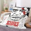 Scarface Classic Movie Print Flannel Blanket Soft Warm Throw For Sofa Bedroom Game Room Living Room Home Bedding Decor Gift