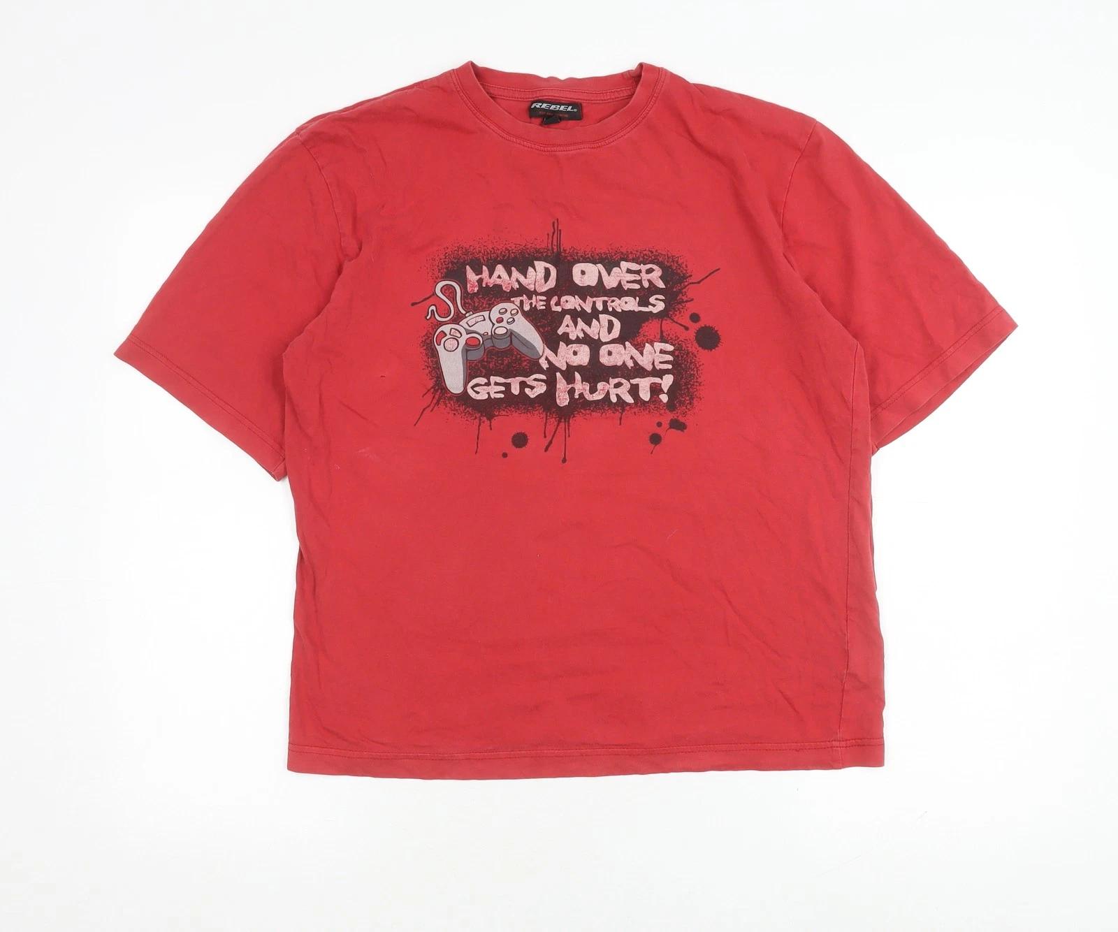

Rebel Red Teen Gaming Graphic Cotton T-Shirt, Size 13 M
