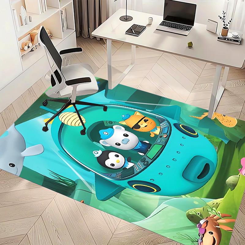 The Octonauts6 Printed Absorbent Washable Carpet, Non-Slip Bathroom Mats, Kitchen Rugs, Yoga Mat,Living Room Entrance, Camping Picnic Rugs