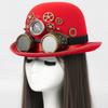 Steampunk Styles Oval Top Hat With Removable Goggles And Compasses Halloween Costume Accessory for Women and Men