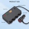 Automotive Power Adapter With Voltage Display 12V 24V Input Fast Charging USB Ports Overheat Protection For Cars Trucks