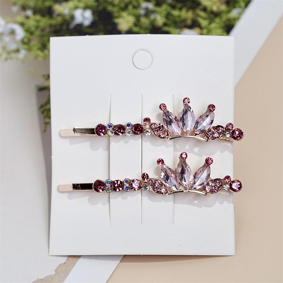 New Shiny Rhinestone Metal Hair Clips For Women Fashion Gold Silver Color Hairpins Girls Hair Accessories Hairgrips Jewelry